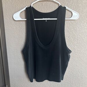 Abercrombie & Fitch Black  Deep Neck Crop Top